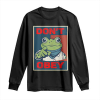 Don't Obey Portland Frog Long Sleeve Shirt Frogs Protest Activism Hope Style Poster Graphic - Wonder Print Shop
