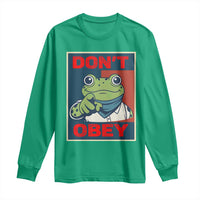 Don't Obey Portland Frog Long Sleeve Shirt Frogs Protest Activism Hope Style Poster Graphic - Wonder Print Shop