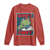Don't Obey Portland Frog Long Sleeve Shirt Frogs Protest Activism Hope Style Poster Graphic - Wonder Print Shop