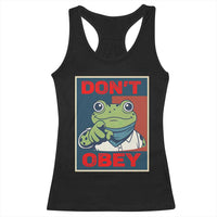 Don't Obey Portland Frog Racerback Tank Top Frogs Protest Activism Hope Style Poster Graphic - Wonder Print Shop