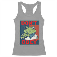 Don't Obey Portland Frog Racerback Tank Top Frogs Protest Activism Hope Style Poster Graphic - Wonder Print Shop