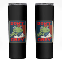 Don't Obey Portland Frog Skinny Tumbler Frogs Protest Activism Hope Style Poster Graphic - Wonder Print Shop