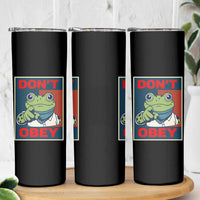 Don't Obey Portland Frog Skinny Tumbler Frogs Protest Activism Hope Style Poster Graphic - Wonder Print Shop
