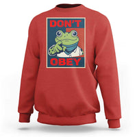 Don't Obey Portland Frog Sweatshirt Frogs Protest Activism Hope Style Poster Graphic - Wonder Print Shop