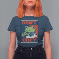 Don't Obey Portland Frog T Shirt For Women Frogs Protest Activism Hope Style Poster Graphic - Wonder Print Shop