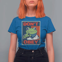 Don't Obey Portland Frog T Shirt For Women Frogs Protest Activism Hope Style Poster Graphic - Wonder Print Shop