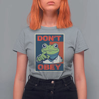 Don't Obey Portland Frog T Shirt For Women Frogs Protest Activism Hope Style Poster Graphic - Wonder Print Shop