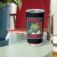 Don't Obey Portland Frog Tumbler Cup Frogs Protest Activism Hope Style Poster Graphic - Wonder Print Shop