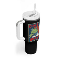Don't Obey Portland Frog Tumbler With Handle Frogs Protest Activism Hope Style Poster Graphic - Wonder Print Shop