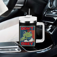 Don't Obey Portland Frog Tumbler With Handle Frogs Protest Activism Hope Style Poster Graphic - Wonder Print Shop