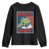 Don't Obey Portland Frog Youth Sweatshirt Frogs Protest Activism Hope Style Poster Graphic - Wonder Print Shop