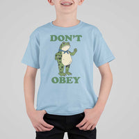 Don't Obey Portland Frog T Shirt For Kid Resist Inflatable Frogs Protest - Wonder Print Shop