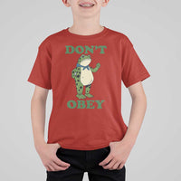 Don't Obey Portland Frog T Shirt For Kid Resist Inflatable Frogs Protest - Wonder Print Shop