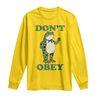Don't Obey Portland Frog Long Sleeve Shirt Resist Inflatable Frogs Protest - Wonder Print Shop