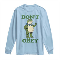 Don't Obey Portland Frog Long Sleeve Shirt Resist Inflatable Frogs Protest - Wonder Print Shop