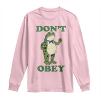 Don't Obey Portland Frog Long Sleeve Shirt Resist Inflatable Frogs Protest - Wonder Print Shop