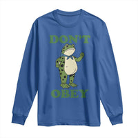 Don't Obey Portland Frog Long Sleeve Shirt Resist Inflatable Frogs Protest - Wonder Print Shop