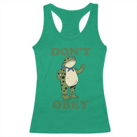 Don't Obey Portland Frog Racerback Tank Top Resist Inflatable Frogs Protest - Wonder Print Shop