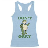 Don't Obey Portland Frog Racerback Tank Top Resist Inflatable Frogs Protest - Wonder Print Shop
