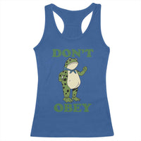 Don't Obey Portland Frog Racerback Tank Top Resist Inflatable Frogs Protest - Wonder Print Shop