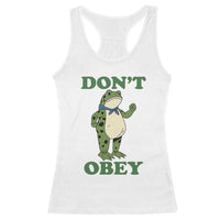Don't Obey Portland Frog Racerback Tank Top Resist Inflatable Frogs Protest - Wonder Print Shop