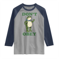 Don't Obey Portland Frog Raglan Shirt Resist Inflatable Frogs Protest - Wonder Print Shop