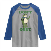 Don't Obey Portland Frog Raglan Shirt Resist Inflatable Frogs Protest - Wonder Print Shop