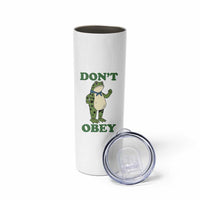 Don't Obey Portland Frog Skinny Tumbler Resist Inflatable Frogs Protest - Wonder Print Shop