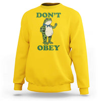 Don't Obey Portland Frog Sweatshirt Resist Inflatable Frogs Protest - Wonder Print Shop