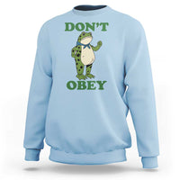 Don't Obey Portland Frog Sweatshirt Resist Inflatable Frogs Protest - Wonder Print Shop