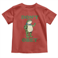 Don't Obey Portland Frog Toddler T Shirt Resist Inflatable Frogs Protest - Wonder Print Shop