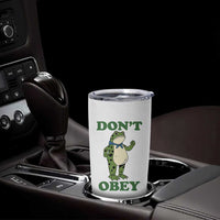 Don't Obey Portland Frog Tumbler Cup Resist Inflatable Frogs Protest - Wonder Print Shop