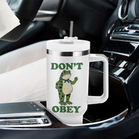 Don't Obey Portland Frog Tumbler With Handle Resist Inflatable Frogs Protest - Wonder Print Shop
