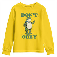 Don't Obey Portland Frog Youth Sweatshirt Resist Inflatable Frogs Protest - Wonder Print Shop