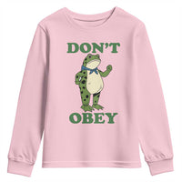 Don't Obey Portland Frog Youth Sweatshirt Resist Inflatable Frogs Protest - Wonder Print Shop