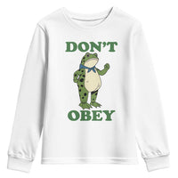 Don't Obey Portland Frog Youth Sweatshirt Resist Inflatable Frogs Protest - Wonder Print Shop