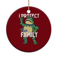 Activist Portland Frog Ceramic Ornament I Protect the Family Protest Statement - Wonder Print Shop
