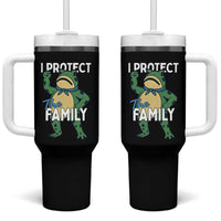 Activist Portland Frog Tumbler With Handle I Protect the Family Protest Statement - Wonder Print Shop