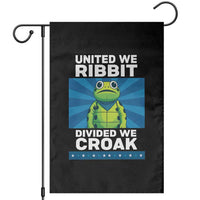 Patriotic Protest Portland Frog Garden Flag United We Ribbit Divided We Croak Resist - Wonder Print Shop