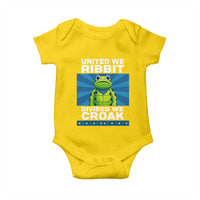Patriotic Protest Portland Frog Baby Onesie United We Ribbit Divided We Croak Resist - Wonder Print Shop