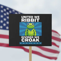 Patriotic Protest Portland Frog Protest Sign United We Ribbit Divided We Croak Resist - Wonder Print Shop