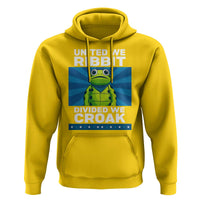 Patriotic Protest Portland Frog Hoodie United We Ribbit Divided We Croak Resist - Wonder Print Shop