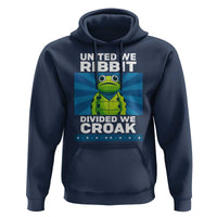 Patriotic Protest Portland Frog Hoodie United We Ribbit Divided We Croak Resist - Wonder Print Shop