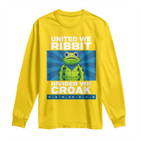 Patriotic Protest Portland Frog Long Sleeve Shirt United We Ribbit Divided We Croak Resist - Wonder Print Shop