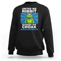 Patriotic Protest Portland Frog Sweatshirt United We Ribbit Divided We Croak Resist - Wonder Print Shop