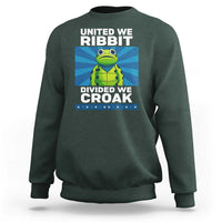 Patriotic Protest Portland Frog Sweatshirt United We Ribbit Divided We Croak Resist - Wonder Print Shop