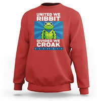 Patriotic Protest Portland Frog Sweatshirt United We Ribbit Divided We Croak Resist - Wonder Print Shop