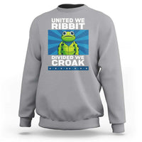 Patriotic Protest Portland Frog Sweatshirt United We Ribbit Divided We Croak Resist - Wonder Print Shop