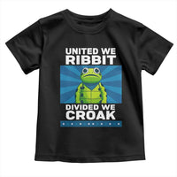 Patriotic Protest Portland Frog Toddler T Shirt United We Ribbit Divided We Croak Resist - Wonder Print Shop