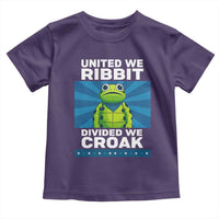 Patriotic Protest Portland Frog Toddler T Shirt United We Ribbit Divided We Croak Resist - Wonder Print Shop